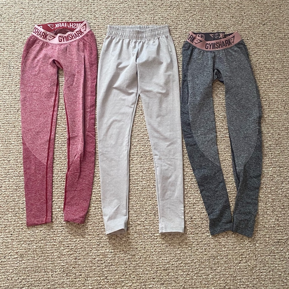 Bundle of three gymshark leggings xs